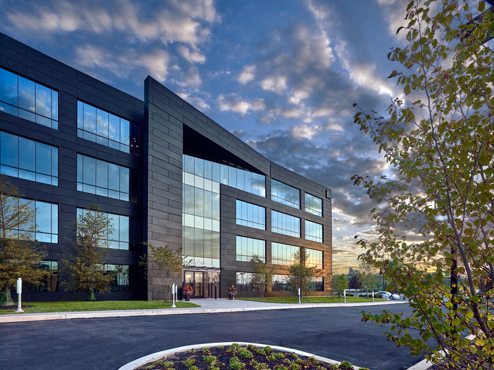 Side view of a modern office building