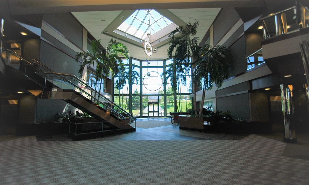 Chesterbrook Corporate Center view of two story lobby