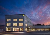 Algar Ferrari of Philadelphia exterior showroom view at night