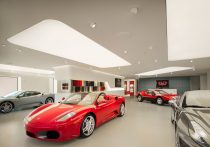 Algar Ferrari of Philadelphia interior showroom with multiple vehicles