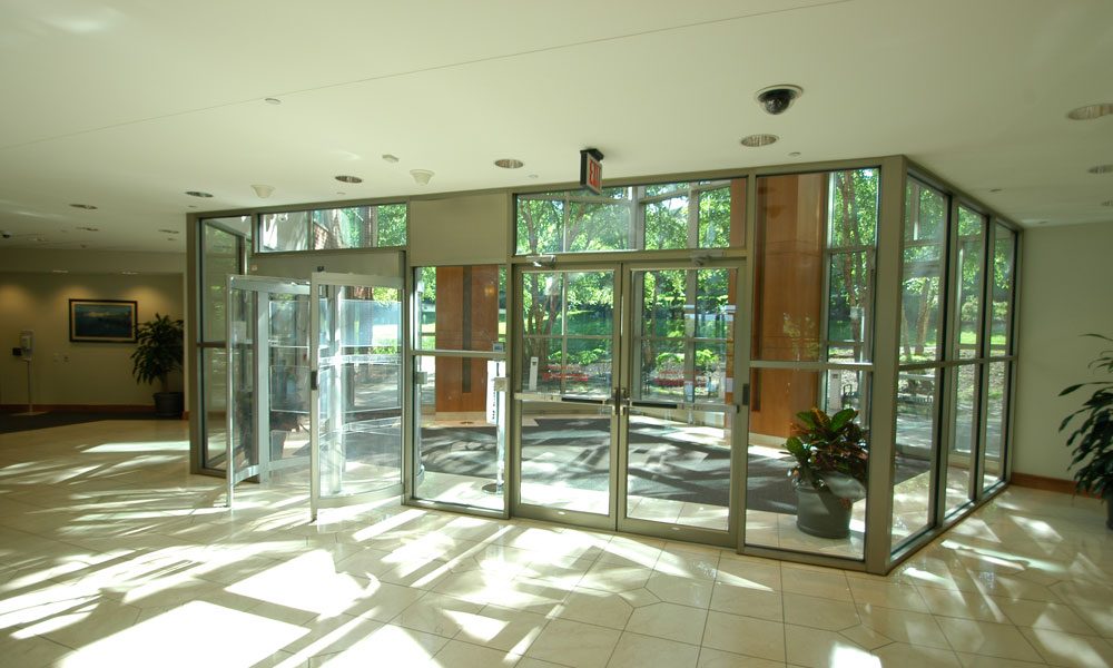 Highview Corporate Center Lobby View of Glass Doors