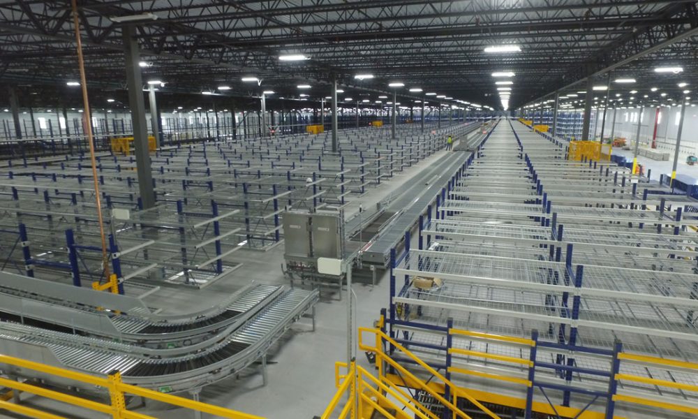 interior of an automated warehouse