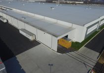 Warehouse aerial view of roof