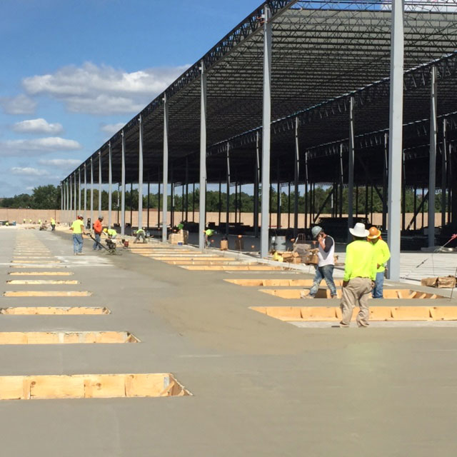 Penntex team members working on an active construction site